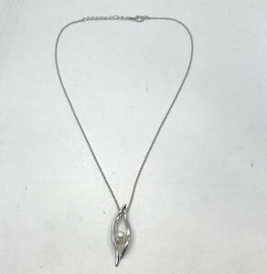 TASAKI 田崎真珠 一粒真珠 デザイン ネックレス シルバー 4.5mm珠　　