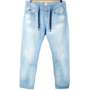 ■YANUK ヤヌーク / 57281007 / Resort Jeans リゾート ジーンズ / 日本製 / メンズ / リネン混 ストレッチ デニム イージーパンツ size L