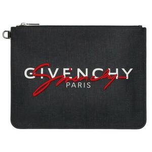 ジバンシィ GIVENCHY BK600JK0VM ロゴプリント刺繍クラッチバッグ 中古 BS99