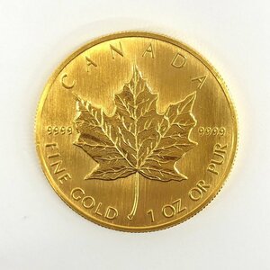 K24IG　カナダ　メイプルリーフ金貨　1oz　1990　総重量31.1g【CDAQ6011】