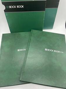 ストックブック　STOCK BOOK ST-30 切手アルバム　2冊まとめ 縦約25cm横約18.4cm 台紙7枚14ページ7段　中古品　テージー 