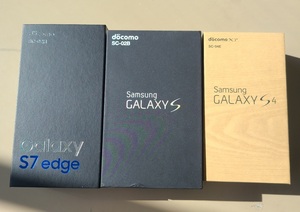 純正化粧箱 docomo Samsung / Galaxy S(初代) SC-02B , S4 SC-04E , S7 edge SC-02H 