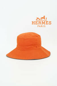 HERMES エルメス Hロゴ 刺繍 ハット 帽子 size 58 0429001