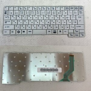 【美品】ノート用キーボード 日本語配列 白 ★ 富士通 CP454005-01 N860-7677-T351 28pin 265mm×92mm #2495-K