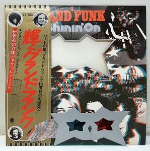 AC99404▲帯付 輝くグランド・ファンク LPレコード メガネ付 GRAND FUNK RAILROAD/Shinin