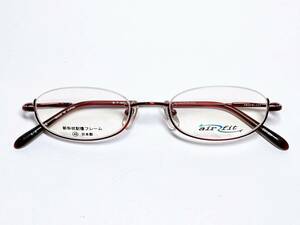 逆ナイロール　日本製　メガネ　★　形状記憶　スリム　赤　コンパクト　★　弾性　メガネフレーム　眼鏡
