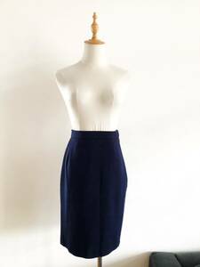【Christian Dior】クリスチャンディオール　ウールニット　タイトスカート　ヴィンテージディオール　ネイビー　紺　Mサイズ