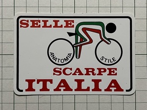 イタリア 古いステッカー： SELLE ITALIA セラ 自転車 ツールドフランス レア ビンテージ 販促　ロゴ +Qb