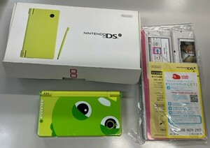 任天堂　Nintendo　ニンテンドー DSi ライムグリーン TWL-001 本体 箱付　ガチャピンカバー付　アダプタ無　通電のみ確認済　中古