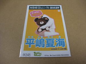 AKB48 生写真 Everyday、カチューシャ 平嶋夏海 AKB48 チームB 22thシングル 選抜総選挙 まとめて取引 同梱発送可能