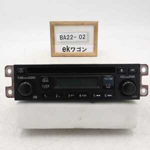 平成19年 ekワゴン H82W 前期 純正 デッキ オーディオ CD FM AM ラジオ 8701A124 中古 即決