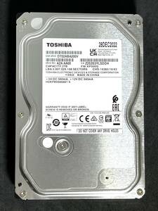 【送料無料】　★ 2TB ★　TOSHIBA / DT02ABA200V　【使用時間： 5 ｈ】 2022年製　新品同様　3.5インチ内蔵HDD AVコマンド対応 ほぼ未使用