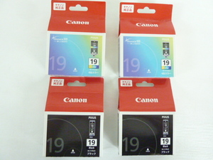 R868②　未使用 【純正】期限切れ Canon キャノン インクカートリッジ BCI-19 Color/Black 4点セット 4色カラー ブラック インクタンク 
