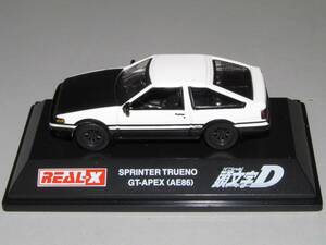 ■即決 REAL-X 1/72【藤原拓海 スプリンタートレノ GT-APEX AE86 後期タイプ(ホワイト)「頭文字D ダイキャストミニカーコレクション」