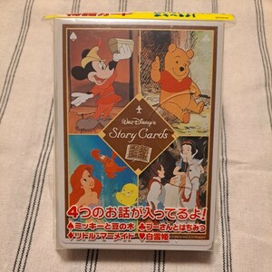 新品未開封】 ディズニー 物語カード 定価1200円+税 / Disney トランプ 紙芝居 ミッキーと豆の木 くまのプーさん リトルマーメイド 白雪姫