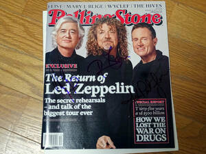 ★★超貴重！◆LED ZEPPELIN/レッド・ツェッペリン直筆サイン入り雑誌◆COA付★★