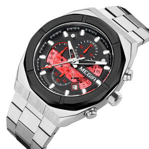 新作 腕時計 メンズ腕時計 アナログ クォーツ式 クロノグラフ ビジネスウォッチ 豪華 贅沢 人気 防水★UTM118-2225★スチール・ブラック