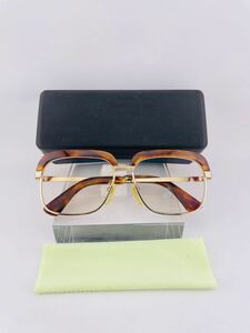 Qa31 K12 GF 1/20 本鼈甲　眼鏡　日本製　ビンテージ　フレーム　金張り　ゴールド 鼈甲　メガネ　