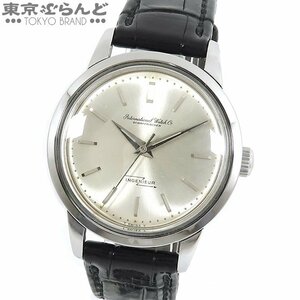 101666231 IWC インヂュニア Ref.666 SS レザー アンティーク 筆記体ロゴ 魚リューズ インジュニア 腕時計 メンズ 自動巻 OH済