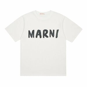 MARNI マルニ 半袖 Tシャツ ロゴT カットソー ホワイト 男女兼用 コットン シャツ トップス 40サイズ
