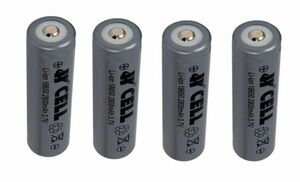 18650 高容量 通常タイプ リチウム充電式電池 3.7V 2800mAh 4本セット 各専用電子機器に 90日間保証付き 送料無料