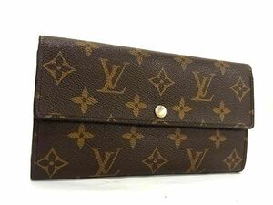 1円 ■美品■ LOUIS VUITTON ルイヴィトン M61734 モノグラム ポルトフォイユ サラ 二つ折り 長財布 ウォレット 札入れ ブラウン系 BI1848