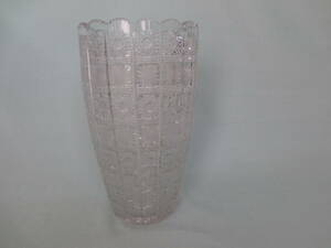 サ0401◆美品　ボヘミア　ガラス　硝子　花瓶　高さ約31ｃｍ◆