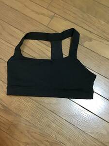 美品【GapFit/ギャップフィット】パット入りスポーツブラ/S★ブラック★ジム★フィットネス★レディース★USED