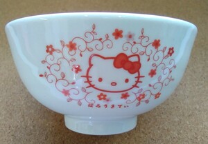 レア 2011♪ Hello Kitty 可愛い◆ハロー キティ お茶碗◆ 陶器 未使用