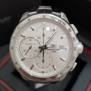 T6 タグホイヤー TAG Heuer 稼動 美品 LINK 腕時計 メンズ クロノグラフ メンズ腕時計 CAT 2011 BA 0952 白文字盤 デイト リンク