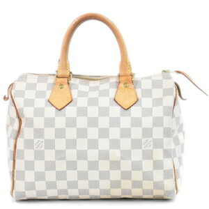 本物 ルイヴィトン LOUIS VUITTON LV スピーディ 25 ダミエ アズール ミニ ボストンバッグ ハンドバッグ ホワイト N41534