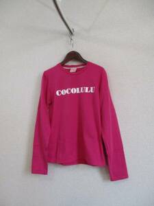 COCOLULUピンクプリント長袖Tシャツ（USED）31917