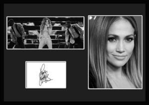10種類!Jennifer Lopez/ジェニファー・ロペス/J. Lo/サインプリント&証明書付きフレーム/BW/モノクロ/ディスプレイ (4-3W)