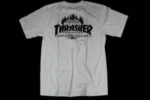 スラッシャー（THRASHER）・スケーター系Ｔシャツ・新品・入荷・ＸLサイズ・白・激安超特価・②