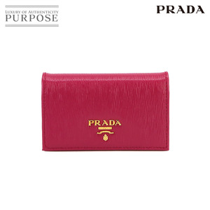 プラダ PRADA カードケース レザー イビスコ ピンク 1MC122 ゴールド 金具 Card case 90231400