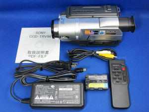 安心10日保証 SONY CCD-TRV96 Hi8/8ミリビデオカメラ 2002年 美品 付属品完備 8ミリビデオテープのダビングすぐできます