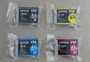即決・送料込◆エプソン純正 インク IC46シリーズ ４色セット(IC4CL46)◆未使用品