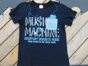 T-shits Tシャツ AYno68 150 MUSIC SPECIAL SOUND EVERYDAY FAVORITE STEEP MYSELF HAPPY こども150米軍基地上着 古着　used AIRFORCE