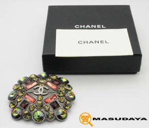 ◆◇【美品】CHANEL シャネル ココマーク マルチカラーストーン ペンダントブローチ◇◆