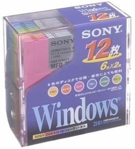 ★送料無料③★SONY 12MF2HDQDVX フロッピーディスク　(DOS/V用) 　12MF-2HDQDVX　ソニー　2HD　windows　６カラー×２枚ずつ　１２枚