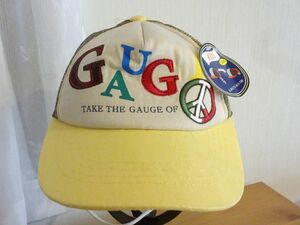 ∵ GAUGE ∵キッズ帽子　男女兼用　トラッカーキャップ 黄色　サイズ５２cm〜５４cm　キャップ　帽子　サンカット