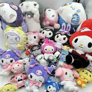 USED Sanrio サンリオ MY MELODY マイメロディ KUROMI クロミ ぬいぐるみ ぬいぐるみマスコット まとめて 中古品 景品 フリュー 現状品