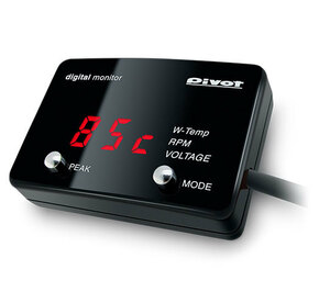 【PIVOT/ピポット】 モニター digital monitor 水温/エンジン回転/電圧を切り換え表示 OBDコネクター [DMC]