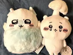 フンワリモモンガBIG＆ちいかわ寄生されちゃったBIGぬいぐるみ 2点セット