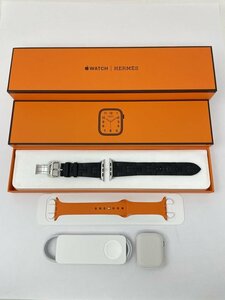 U282【超美品・保証有】 Apple Watch Series9 Herm?s エルメス 45mm　シルバーステンレススチールケース スポーツバンド バッテリー100％