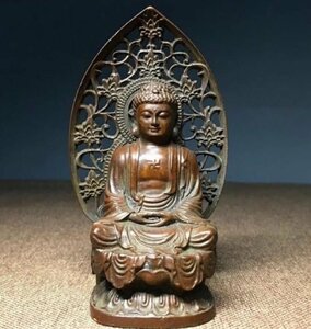 仏教美術品　仏像　大日如来　銅製　置物　鑑賞物　工芸品　美術品　zh246