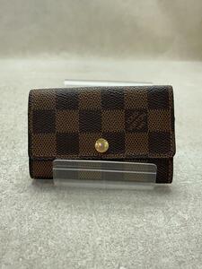 LOUIS VUITTON◆ミュルティクレ6_ダミエ・エベヌ_BRW/レザー/BRW/メンズ