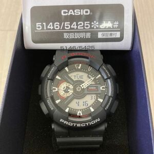 1円〜新品未使用品 CASIO カシオ G-SHOCK Gショック 5146 GA-110-1AJF 腕時計 ブラック