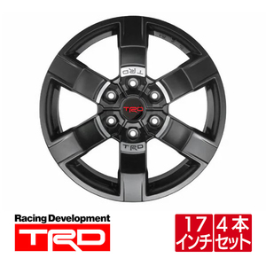 【トヨタ純正】 TRD 17インチ アルミホイール マットブラック 4本 17×8J 6穴 PCD139.7 インセット25 ハイエース プラド FJクルーザー