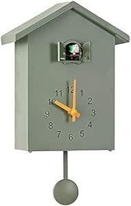 MIMIA 時計 鳩時計 掛け時計 置き時計 2Way 壁掛け 振り子 クロック 静音 可愛い ストレス 北欧 インテリア アンテ